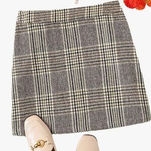 Floerns Women's Plaid High Waist Bodycon Mini Skirt XL